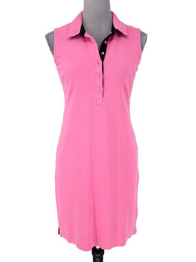 Talbots Dress Womens Small Pink Cotton Blend T-shirt Sleeveless Beach Resort